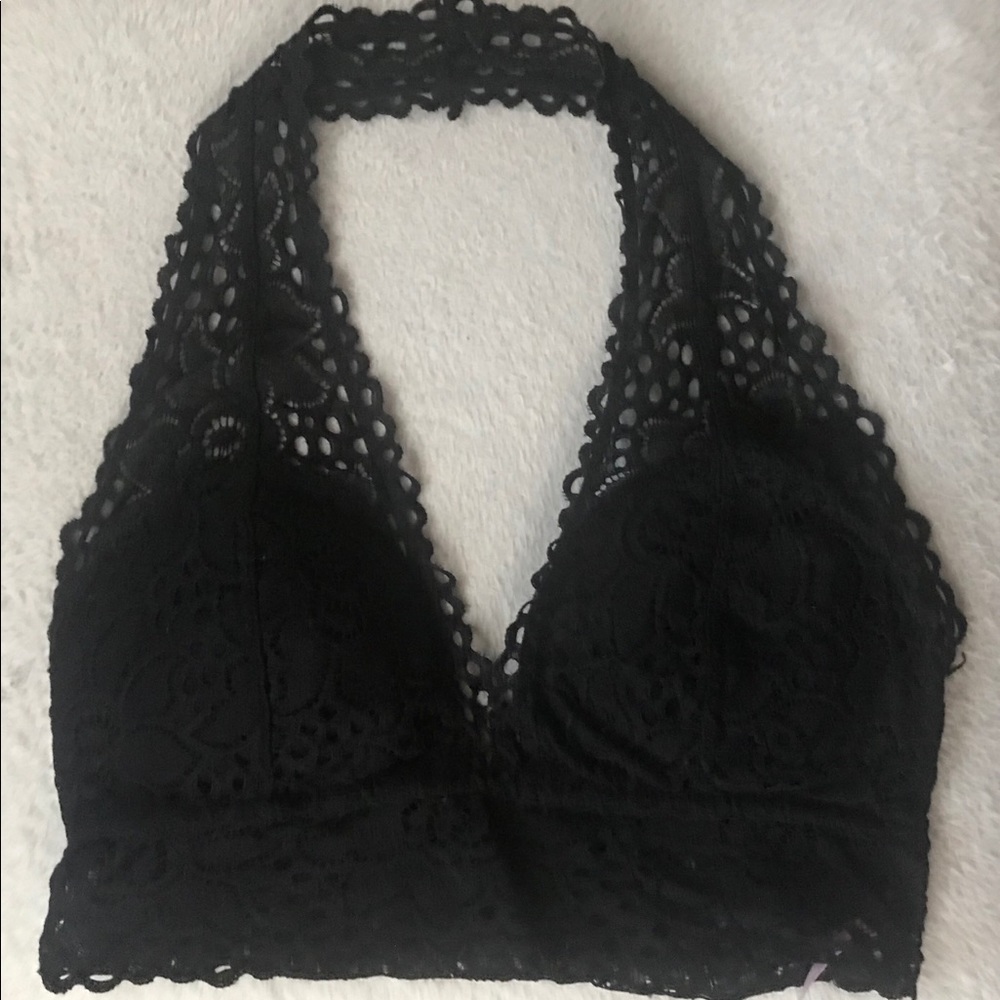 black lace bralette